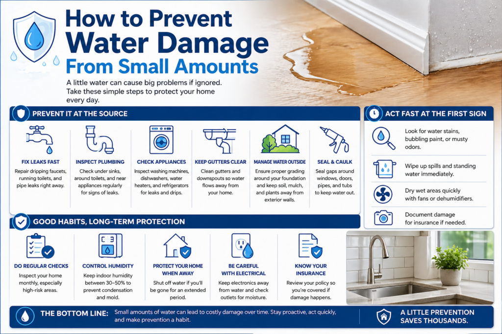 How much water causes water damage