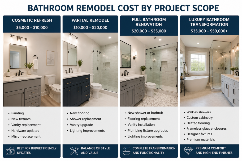Bathroom Remodel Cost by Project Scope