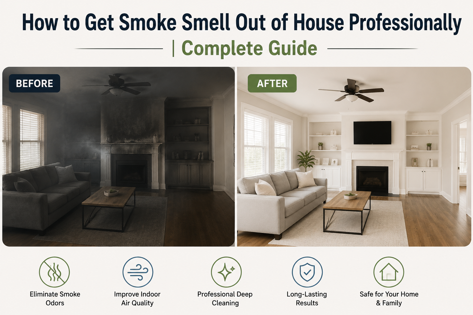 how to get smoke smell out of house professionally