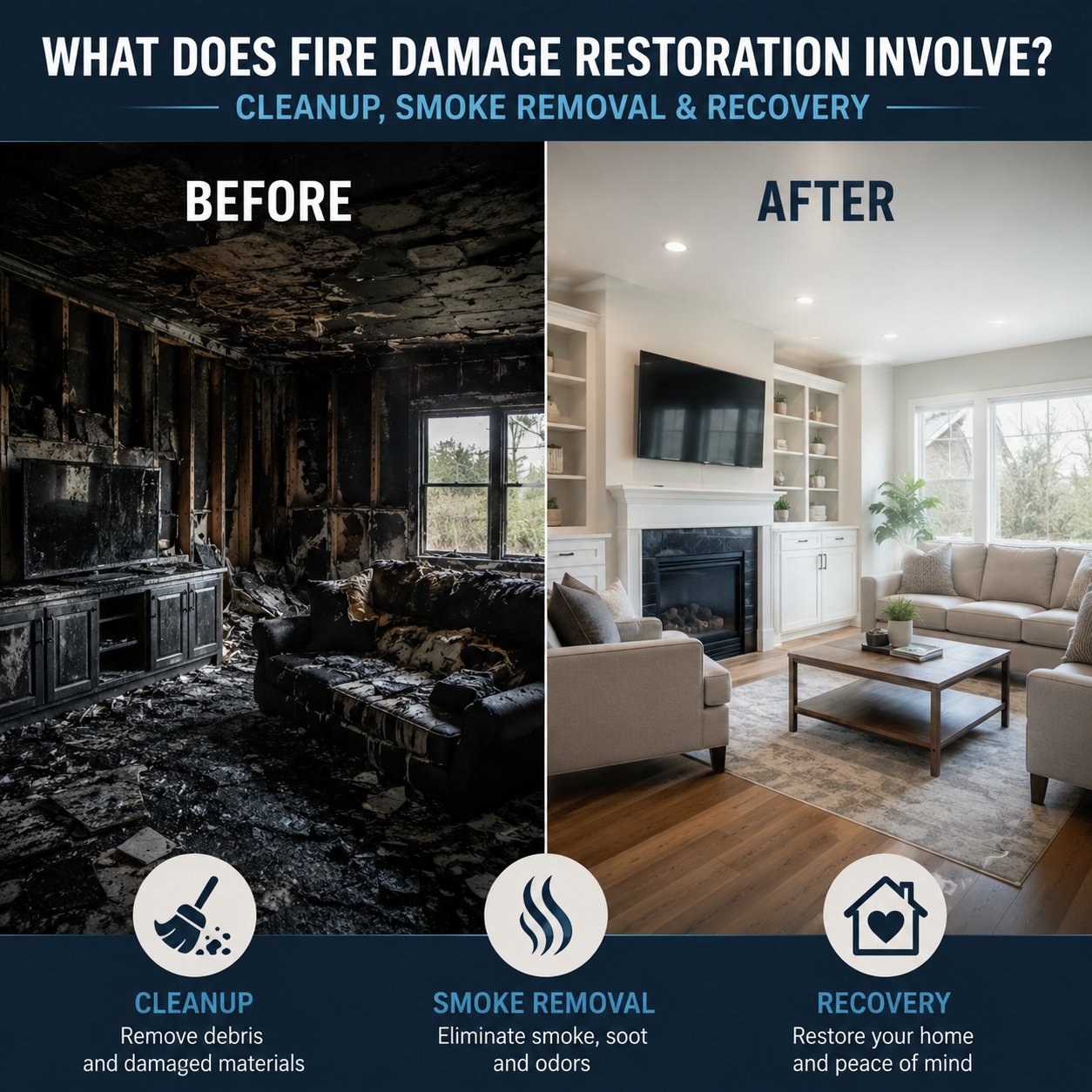 what does fire damage restoration involve